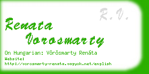 renata vorosmarty business card