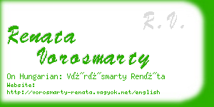 renata vorosmarty business card